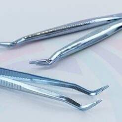 Disposable Dental Tweezers Steel Curved,